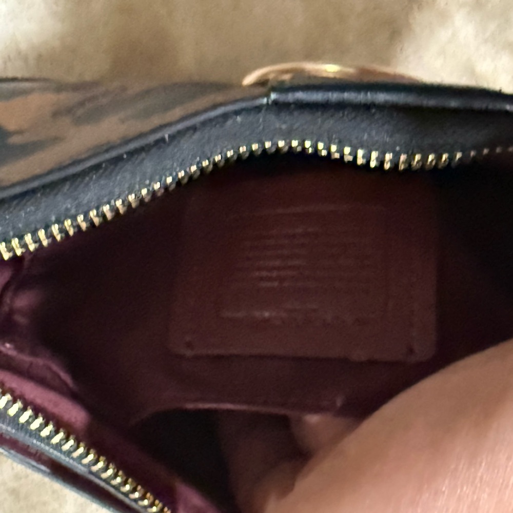 Coach Brown and Black Crossbody Bag with Monogram Pattern - Picture 8 of 8